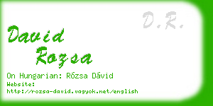 david rozsa business card